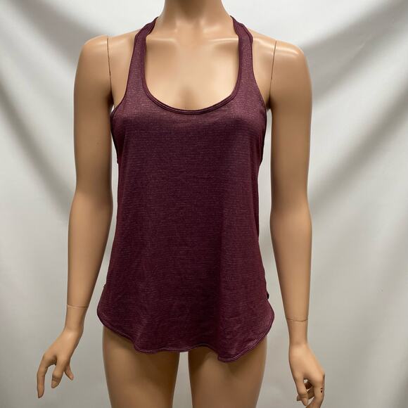 Lululemon 105 Singlet Heathered Bordeaux Drama sz 2 - Picture 1 of 3